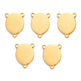5PCS Stainless Steel Oval Charms Pendant for Necklaces Bracelets DIY Jewelry