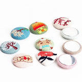 DIY Embroidered Flower Animal Round Buckle Ear Ornaments