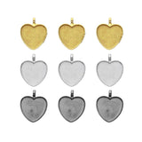 5pcs Peach Heart Flower Strips 25mm Pendant Base For DIY Jewelry
