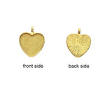 5pcs Peach Heart Flower Strips 25mm Pendant Base For DIY Jewelry