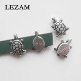 10pcs Antique Tortoise Slider Spacer Beads For 10mm Flat Leather Cords