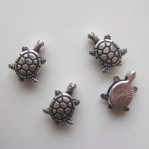 10pcs Antique Tortoise Slider Spacer Beads For 10mm Flat Leather Cords