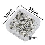 36 Vintage Metal Animal Charms Big Hole Spacer Beads Pendant
