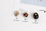 DIY Resin Flower Leopard Earrings Pendant Material