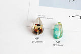 DIY Resin Flower Leopard Earrings Pendant Material