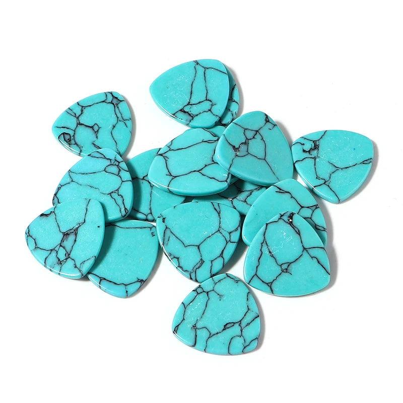 10pcs Natural Stone Turquoise Spacers 15mm Triangle for DIY Jewelry Making