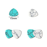 10pcs Natural Stone Turquoise Spacers 15mm Triangle for DIY Jewelry Making
