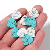 10pcs Natural Stone Turquoise Spacers 15mm Triangle for DIY Jewelry Making