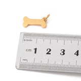 5pcs Dog Bone Stainless Steel Pendants for DIY Jewelry Making
