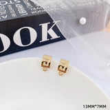 10pcs Macaron Earrings Base Alloy Stud Earring Settings