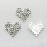 Silver Crystal Rhinestone Buckle for Wedding Dress - 10 Pieces