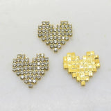 Silver Crystal Rhinestone Buckle for Wedding Dress - 10 Pieces