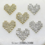 Silver Crystal Rhinestone Buckle for Wedding Dress - 10 Pieces