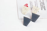 Geometric Quadrilateral Resin Earrings