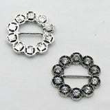 10pcs Rhinestone Bow Ribbon Slide Buckle DIY Jewelry Clothing Decoration