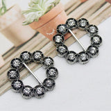 10pcs Rhinestone Bow Ribbon Slide Buckle DIY Jewelry Clothing Decoration