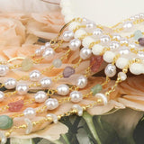 Natural Pearl Beads Chain Stainless Steel Beaded Chain Jewelry Accessories