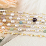 Natural Pearl Beads Chain Stainless Steel Beaded Chain Jewelry Accessories