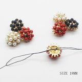 10pcs Round Metal Resin Pearl Buttons Hair Accessories Wedding Costume DIY