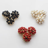 10pcs Round Metal Resin Pearl Buttons Hair Accessories Wedding Costume DIY