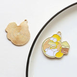 10pcs Enamel Cartoon Family Charm Pendant DIY Necklace Keychain Jewelry Making