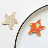 10pcs Enamel Cartoon Family Charm Pendant DIY Necklace Keychain Jewelry Making
