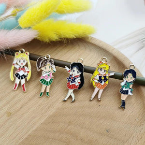 10pcs Japanese Warrior Charms Pendant for DIY Jewelry Making