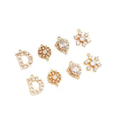 Zircon Inlaid Double Ring Retro D Pendant DIY Jewelry Accessories