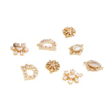 Zircon Inlaid Double Ring Retro D Pendant DIY Jewelry Accessories