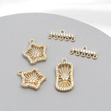 Copper Zircon Star Pendant for Hand Jewelry DIY