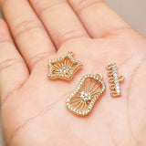 Copper Zircon Star Pendant for Hand Jewelry DIY