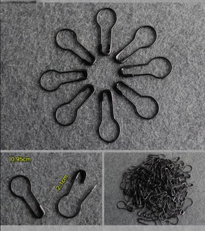 100pcs Random Gourd Shape Safety Pins Metal Clips for DIY Clothing