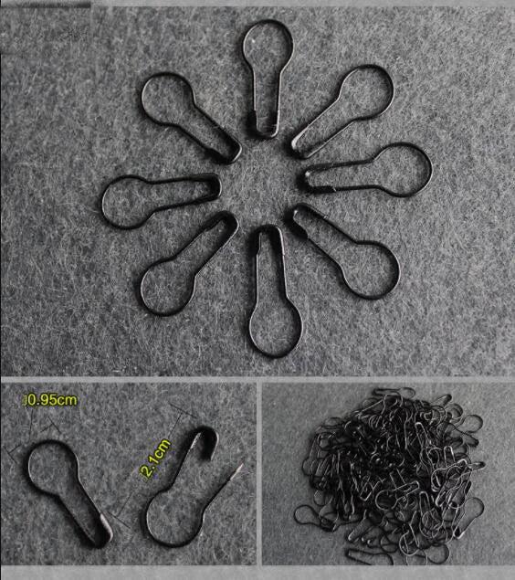 100pcs Random Gourd Shape Safety Pins Metal Clips for DIY Clothing