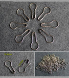 100pcs Random Gourd Shape Safety Pins Metal Clips for DIY Clothing