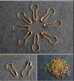 100pcs Random Gourd Shape Safety Pins Metal Clips for DIY Clothing