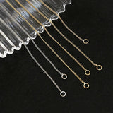 6-Piece Copper Clad Needle Ear Chain Strap DIY Jewelry Earring Accessories