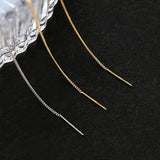 6-Piece Copper Clad Needle Ear Chain Strap DIY Jewelry Earring Accessories
