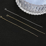 6-Piece Copper Clad Needle Ear Chain Strap DIY Jewelry Earring Accessories