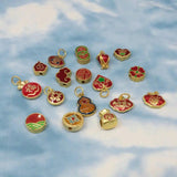 5PCS Enamel Ruyi Lock Pendant Chinese Retro Style Jewelry