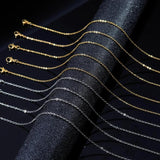 5 PCS Stainless Steel Flat Cross Chain Necklace Making Jewelry Fin