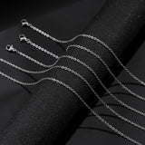 5 PCS Stainless Steel Flat Cross Chain Necklace Making Jewelry Fin
