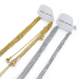 5 PCS Stainless Steel Flat Cross Chain Necklace Making Jewelry Fin