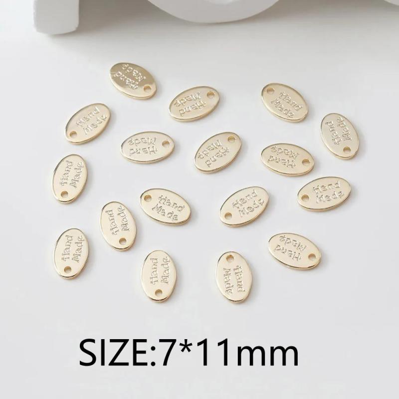 10PCS Micro Brass Charms for Jewelry Making DIY 14k Plated