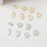 10PCS Micro Brass Charms for Jewelry Making DIY 14k Plated
