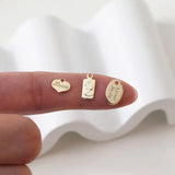 10PCS Micro Brass Charms for Jewelry Making DIY 14k Plated