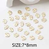 10PCS Micro Brass Charms for Jewelry Making DIY 14k Plated