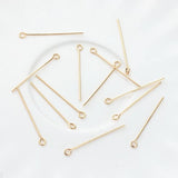 Copper Metal Needle Eye Pin Ball Head Pin 50pcs/lot DIY Jewellery Making