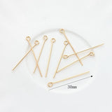 Copper Metal Needle Eye Pin Ball Head Pin 50pcs/lot DIY Jewellery Making