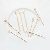 Copper Metal Needle Eye Pin Ball Head Pin 50pcs/lot DIY Jewellery Making