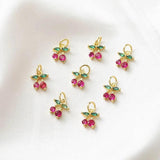 2PCS 8*10mm Yintao Necklace Pendant, 14k Plated Bra